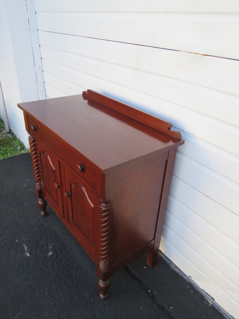 Early 1900s Solid Cherry Server Sideboard Buffet Console 8853 SHIPPING NOT INCLUDED Please ask for shipping quote