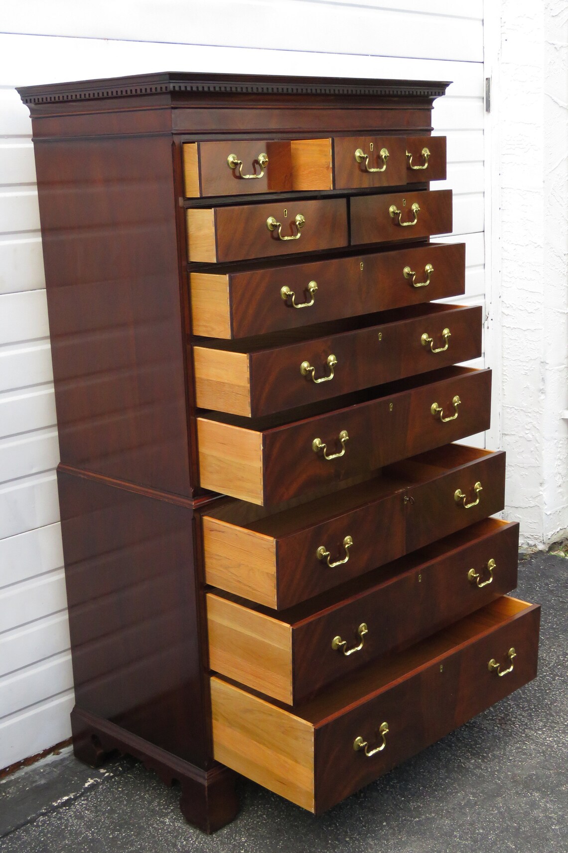 Extra Tall Flame Mahogany Chest of Drawers by Hickory Chair Etsy