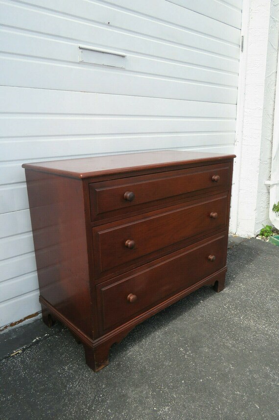 Early 1900s Cherry Dresser By Danersk Furniture 1110 Etsy