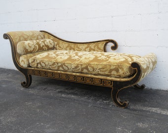 Hollywood Regency Long Fainting Couch Chaise Lounge 2897 SHIPPING NOT INCLUDED Please ask for shipping quote