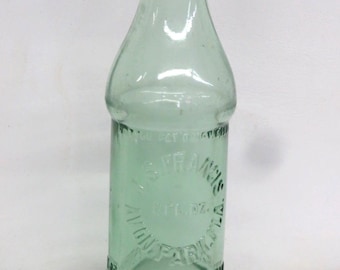Coca Cola Bottle by J S Francis Bottling Company 1920s USA Green Glass 4493B