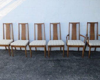 Mid Century Modern Dining Chairs Set of Six 4917 SHIPPING NOT INCLUDED Please ask for shipping quote