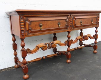 1900s Carved Long Sideboard Buffet Credenza Bathroom Vanity 6398 SHIPPING NOT INCLUDED Please ask for shipping quote