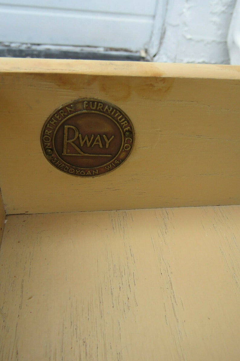 French Painted Distressed Tall Nightstand Side End Table by Etsy