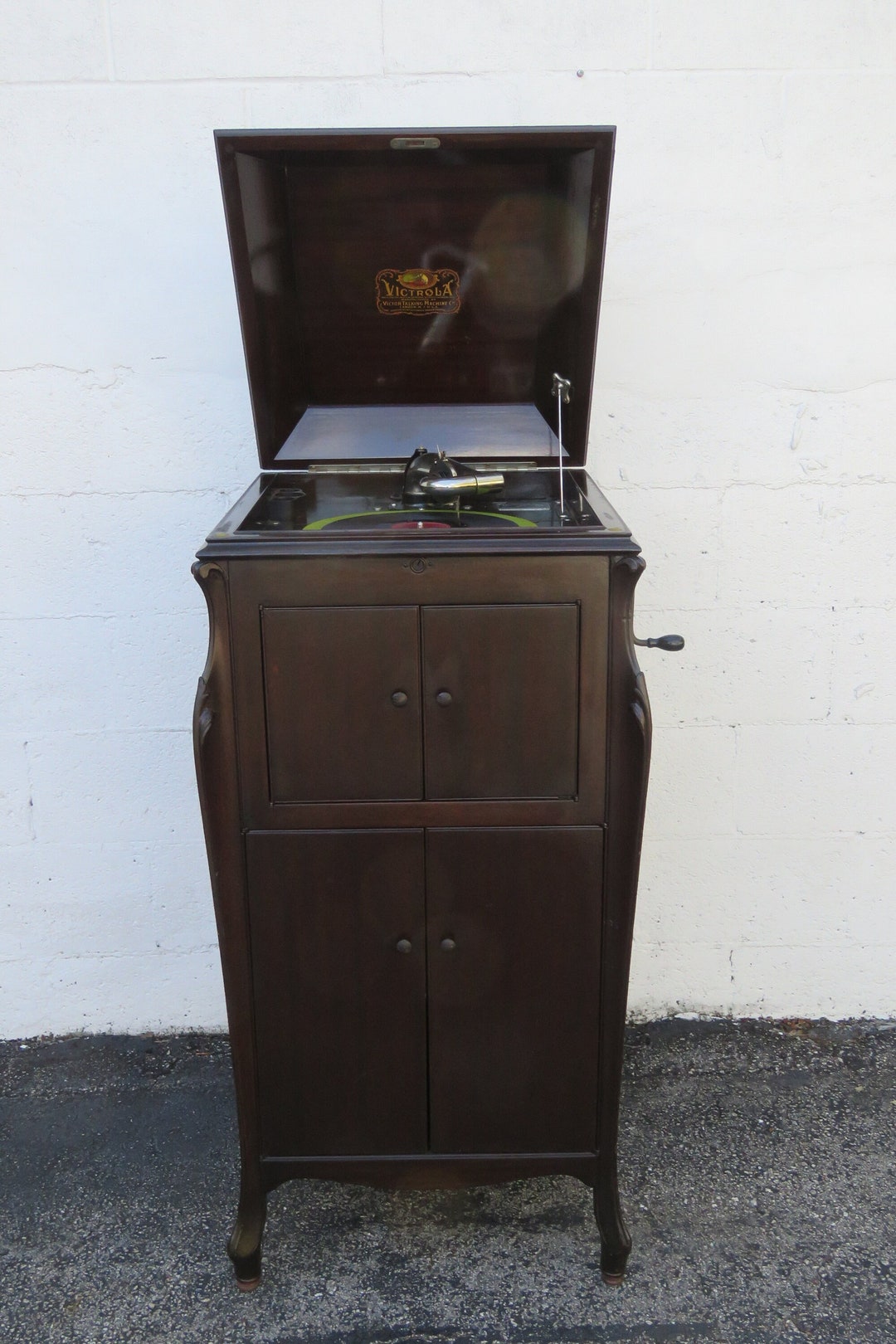 Early 1900s Hand Crank Victor Victrola Record Player Phonograph 5140