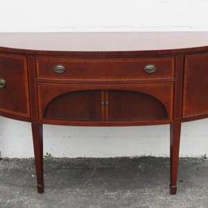 Mahogany Inlay Demilune Long Server Sideboard Credenza Bathroom Vanity 2530 SHIPPING NOT INCLUDED Please ask for shipping quote