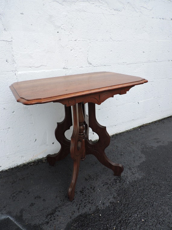 Early Victorian Eastlake Walnut Side Table Center 7059 Not Included Please Ask For E