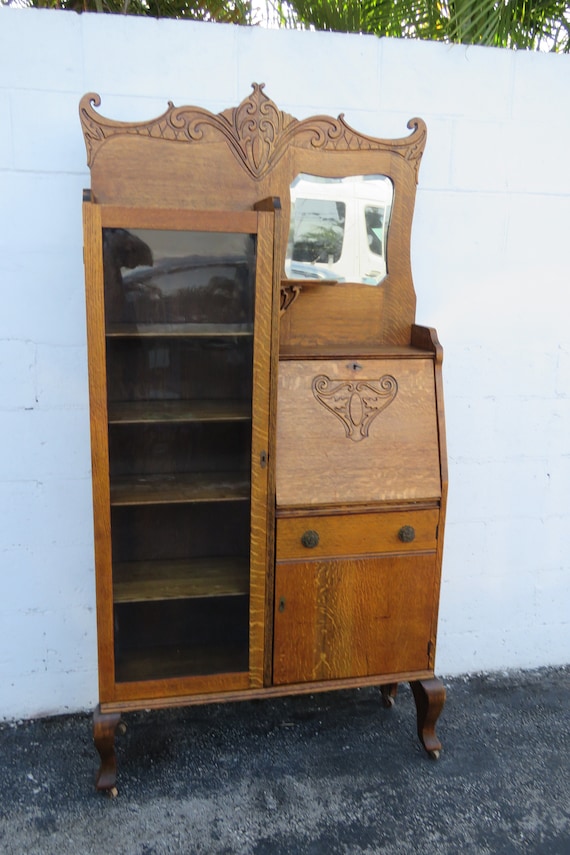 Curio cabinet sale with secretary desk