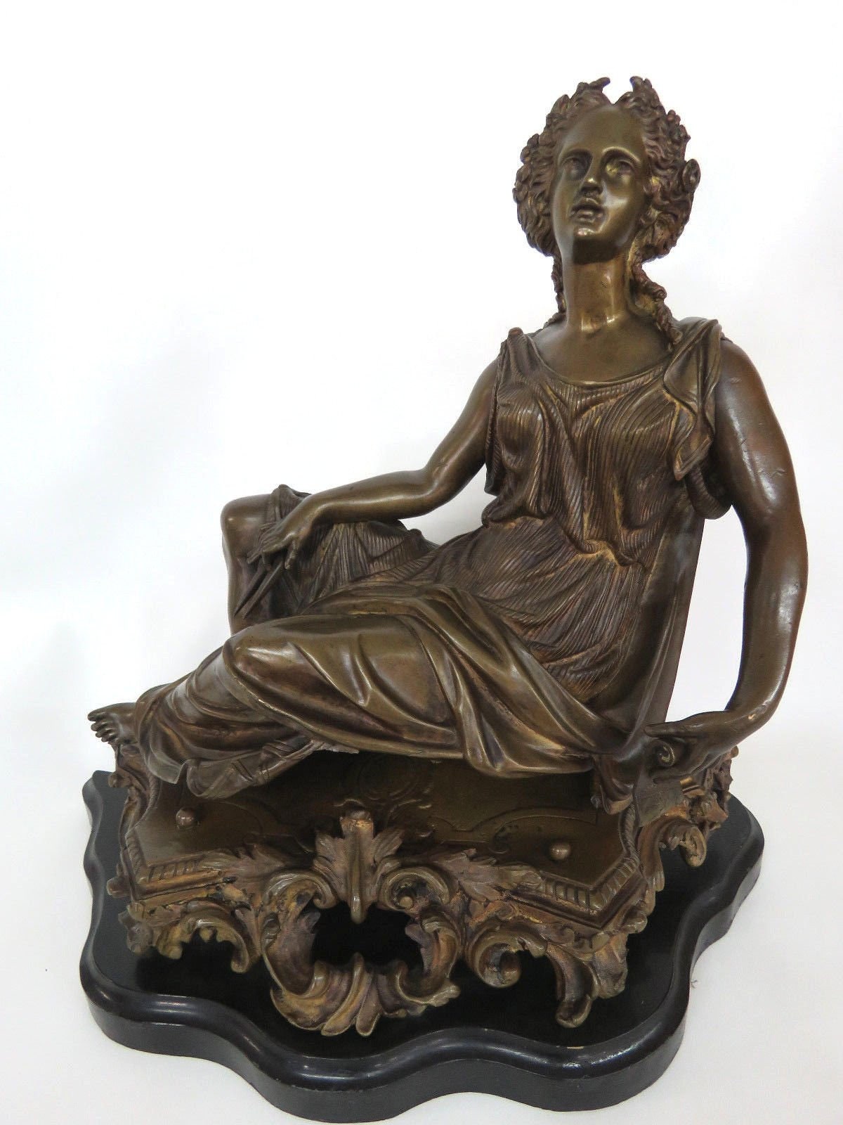 French Bronze Early 1900S Woman Figure Statue Sculpture 9212A