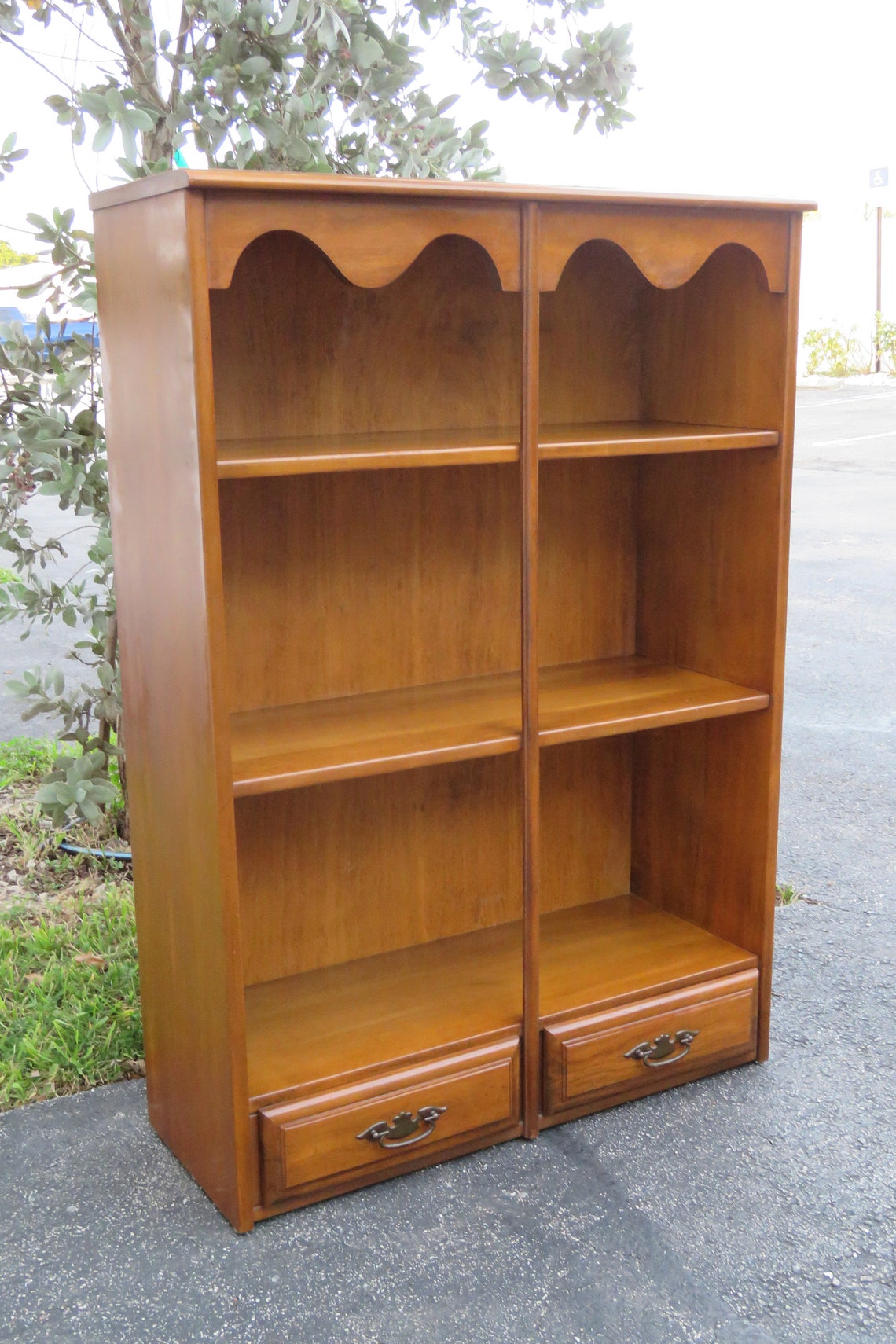 Solid Maple Bookcase Display Shelf 1701 SHIPPING NOT Etsy