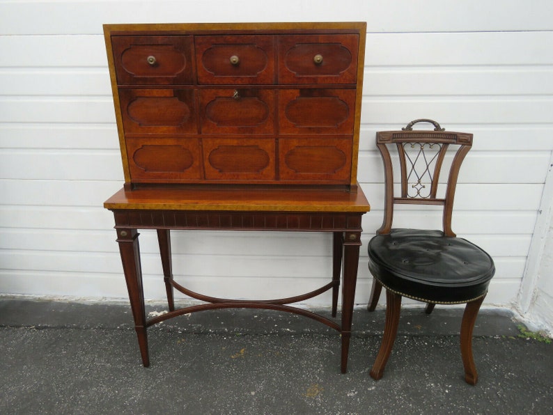 Hollywood Regency Secretary Writing Desk With A Chair By Etsy