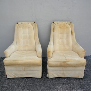 Mid Century Pair of Tufted Side by Side Chairs by Kay 2317 SHIPPING NOT INCLUDED Please ask for shipping quote