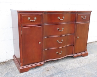 1940s Mahogany Long Credenza Sideboard Media Console 6369  SHIPPING NOT INCLUDED Please ask for shipping quote