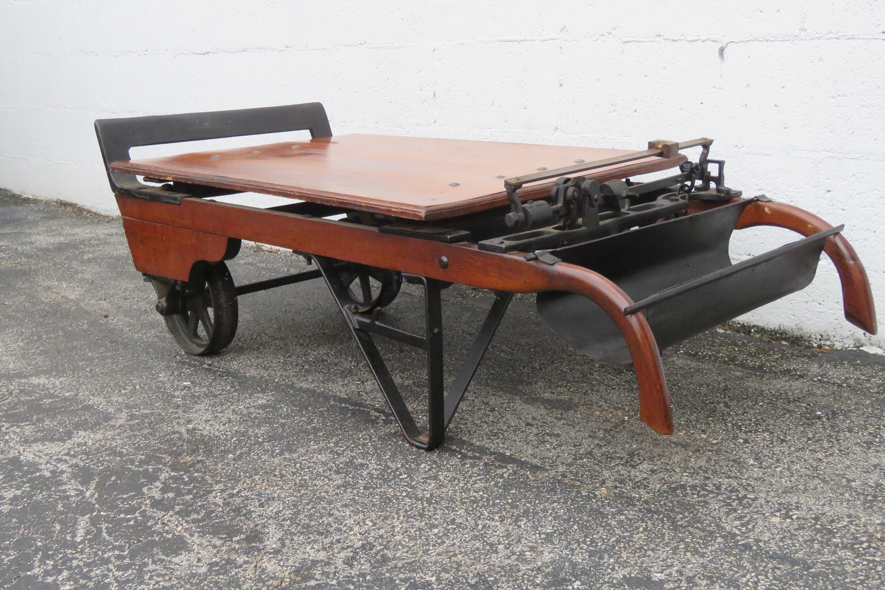 Farm Platform Renfrew Grain Scale Industrial Hand Truck Coffee