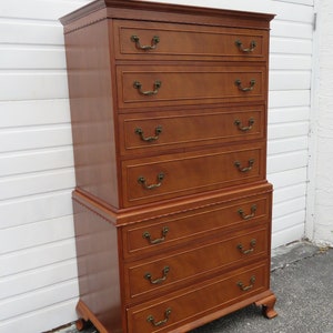Traditional Carved Extra Tall Chest of Drawers by Rway 2036 SHIPPING NOT INCLUDED please ask for shipping quote