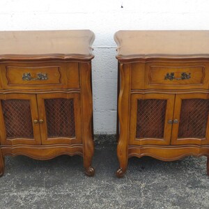 French Tall Nightstands Side End Bedside Tables a Pair 3979 SHIPPING NOT INCLUDED please ask for shipping quote