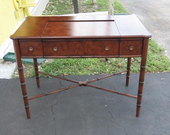 Hollywood Regency Henry Link Bali Hai Style Faux Bamboo Computer Desk 6438A SHIPPING NOT INCLUDED Please ask for shipping quote