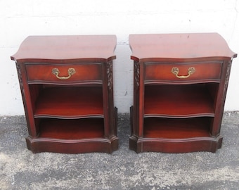 White Furniture Tall Large Nightstands End Side Bedside Tables a Pair 4894 SHIPPING NOT INCLUDED Please ask for shipping quote