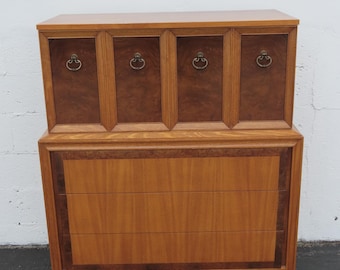 Basic Witz Mid Century Modern Tall Chest of Drawers Highboy 6575  SHIPPING NOT INCLUDED Please ask for shipping quote