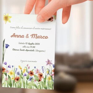 Invito matrimonio FIORI DI CAMPO