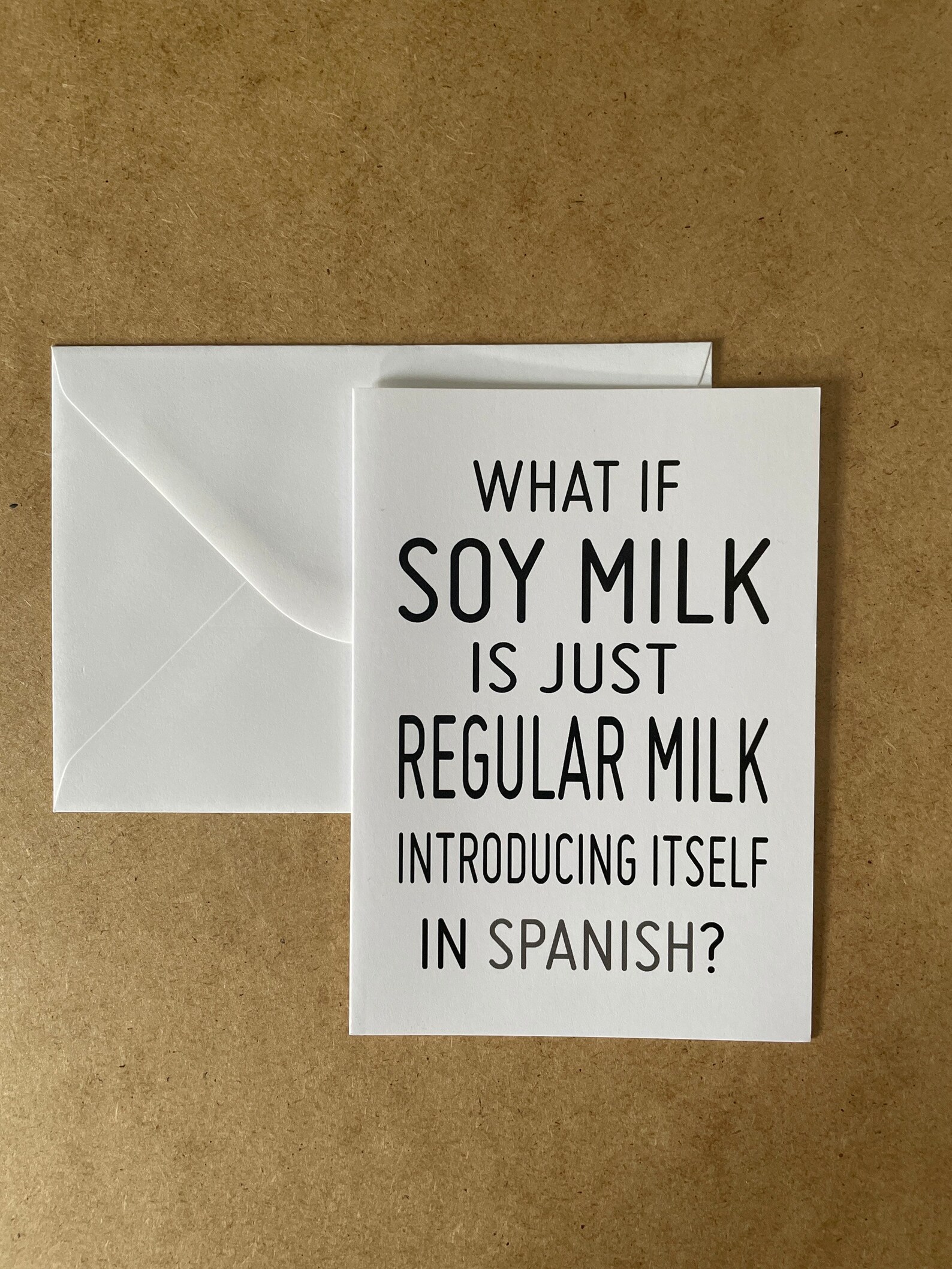 What If Soy Milk Is Just Regular Milk Introducing Itself in Etsy