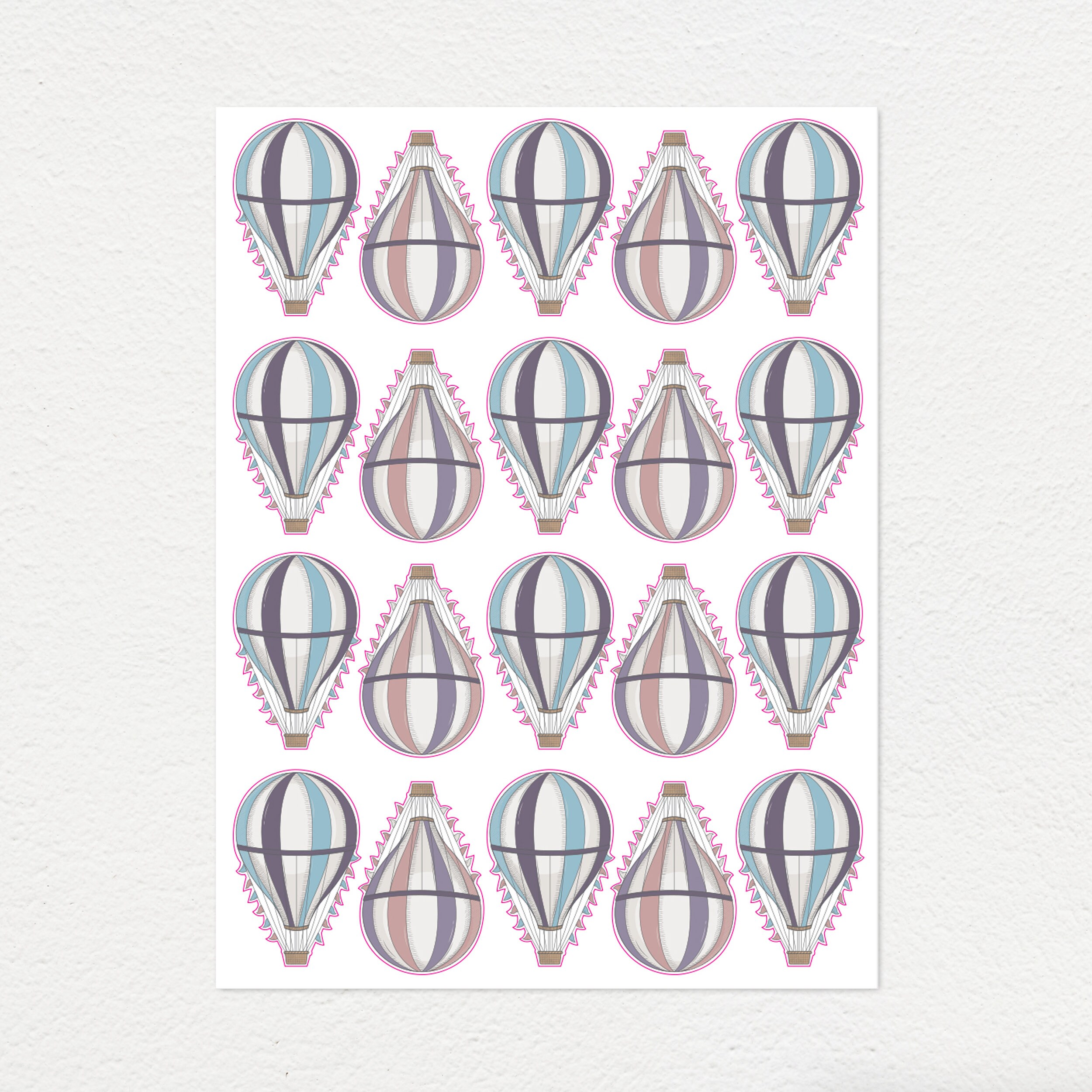Hot air balloon Decal Bundle Children's Wall Decal Etsy
