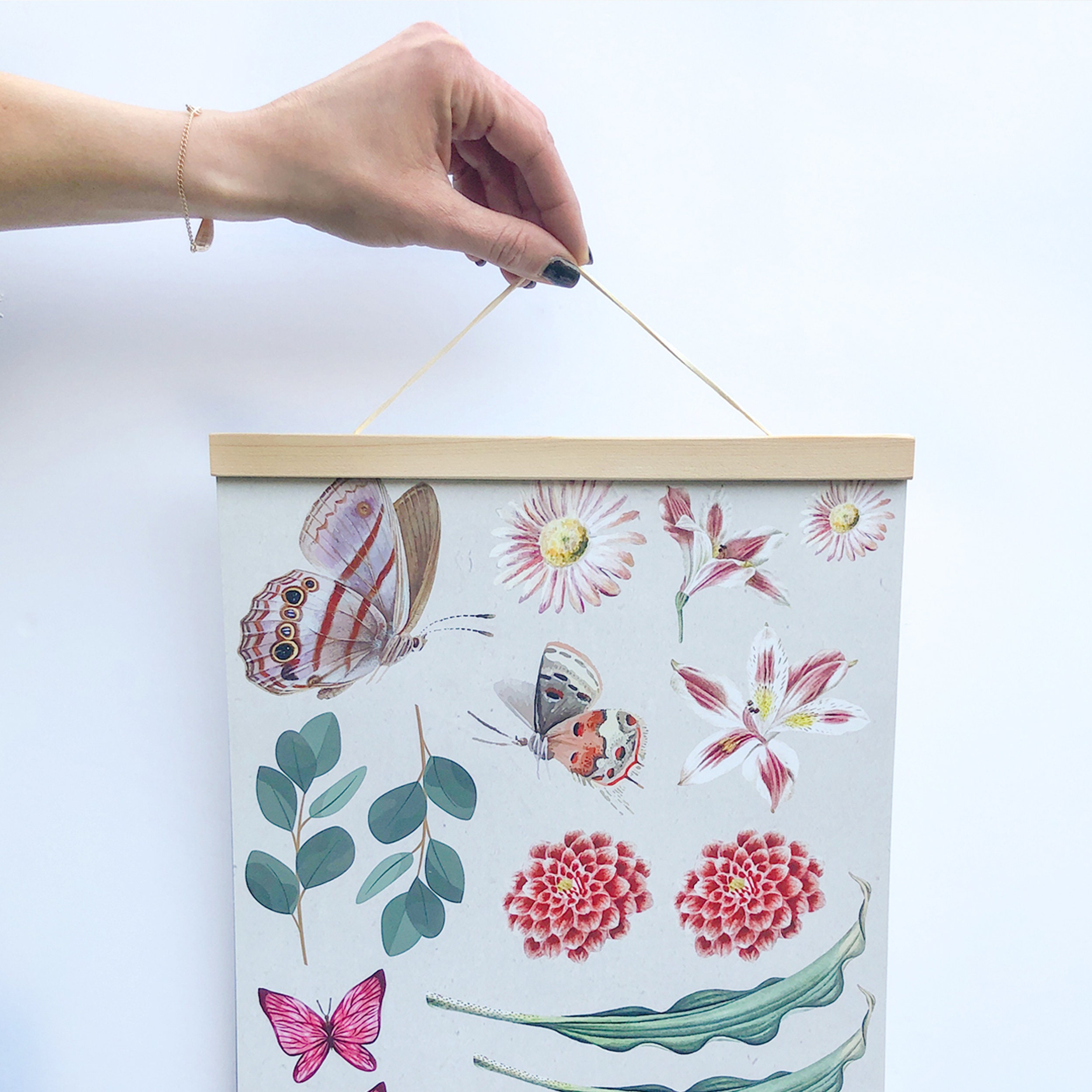 Poster Hanger Poster frame Wall hanging Wooden Etsy