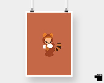Tanooki Mario: Instantly Downloadable Super Mario Print