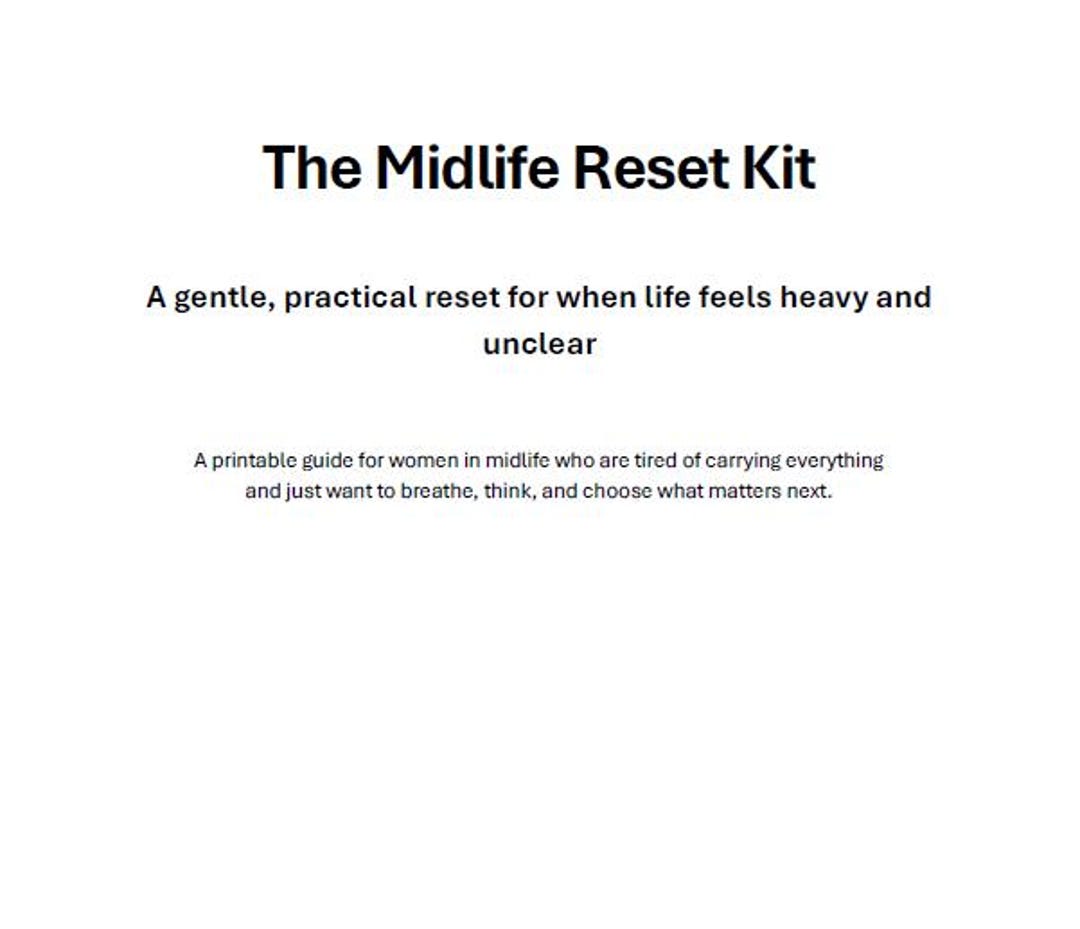 Midlife Reset Kit – A Gentle Printable Reset for Overwhelmed Women - Etsy