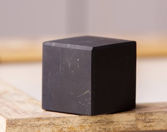 Shungite Cube UnPolished Matt Natural Karelian magic stone EMF Protection Meditation cube Grid Stone For Supplies Healing Protection