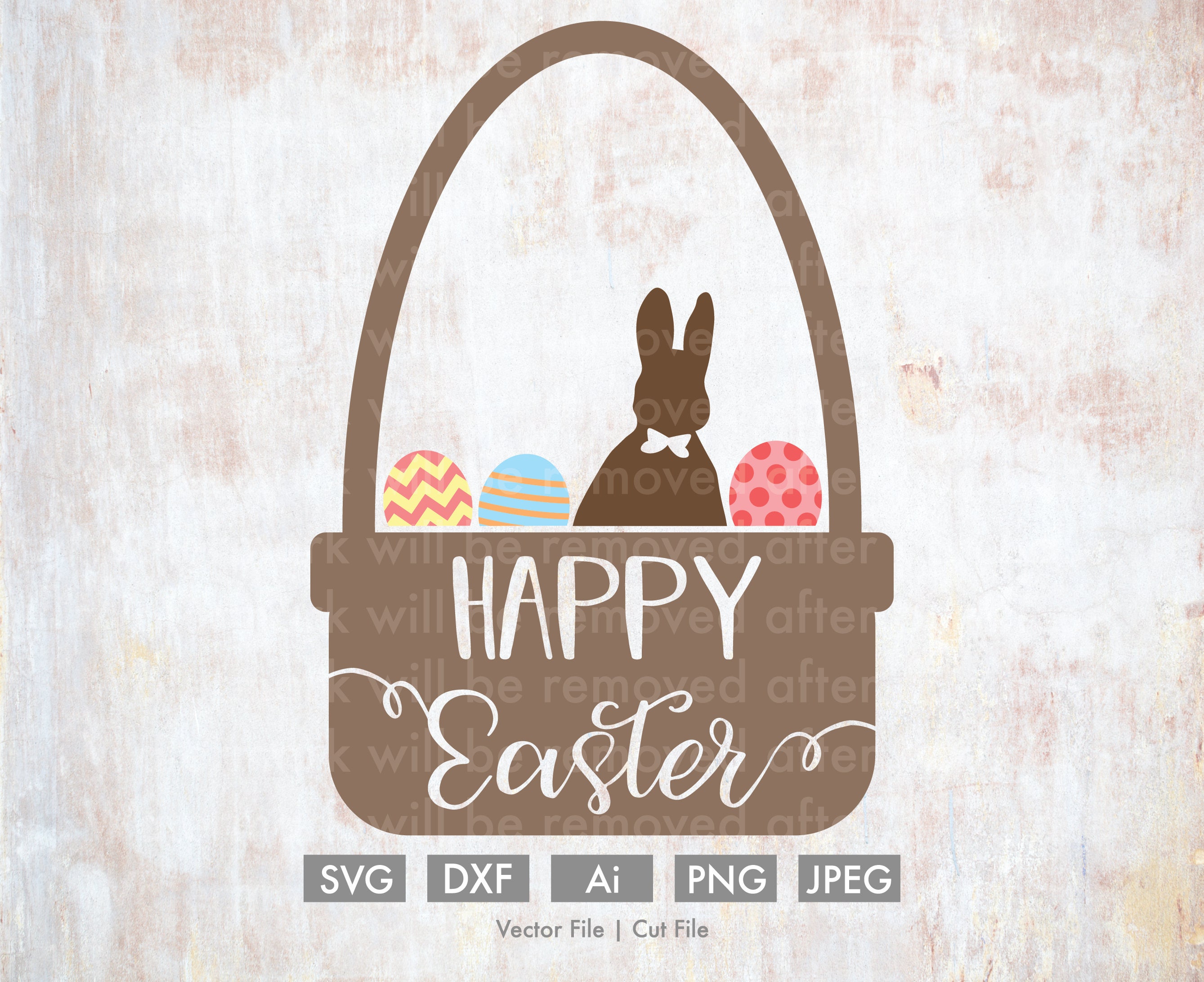 Easter Basket Happy Easter Cut File/Vector Silhouette | Etsy Easter Basket Happy Easter Cut File/Vector Silhouette | Etsy