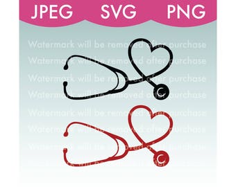 Heart Stethoscope Vector Image - SVG, PNG, JPEG, Nurse, Doctor, Healthcare, Hospital, Art, Stock Photo, File Download, Cricut, Silhouette