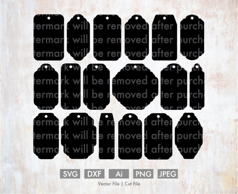 Gift Tag Template Bundle Cricut Cut File SVG Silhouette | Etsy