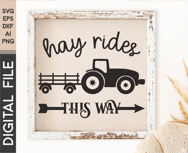 Hay Rides SVG Fall Cricut Cut File Sublimation Silhouette ...