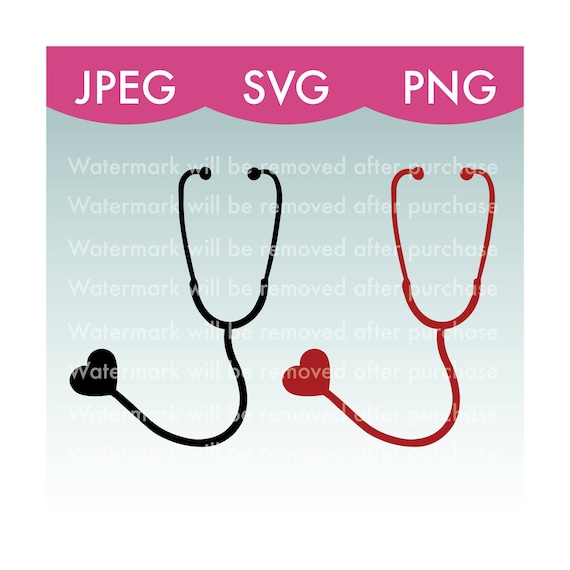 Heart Stethoscope Vector Images Cricut Cut File SVG PNG ...