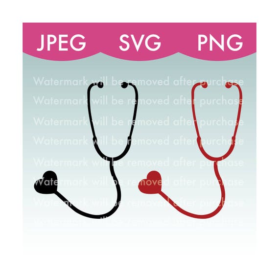 Heart Stethoscope Vector Images Cricut Cut File SVG PNG ...