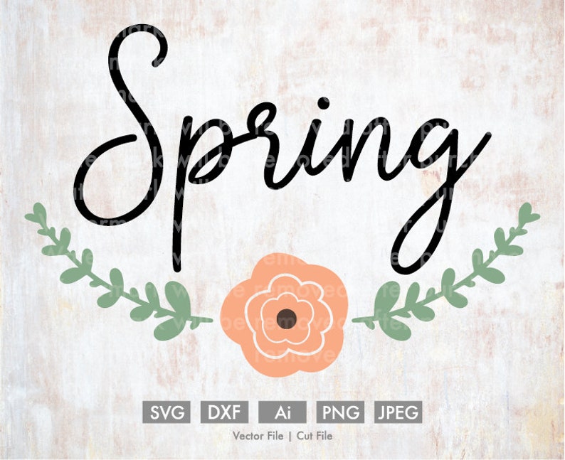 Download Spring Floral Accent Cut File/Vector Silhouette Cricut | Etsy