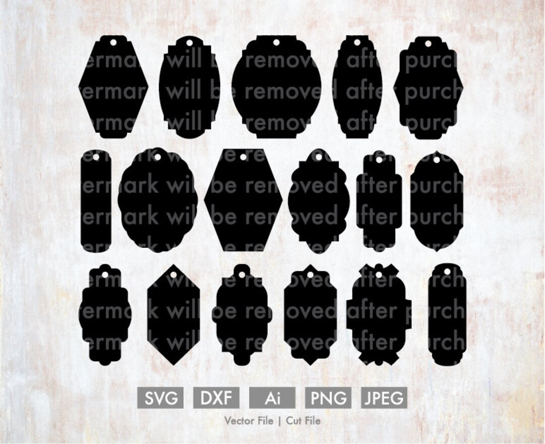 DIY Gift Tag Template BUNDLE Cutting File/vector Etsy