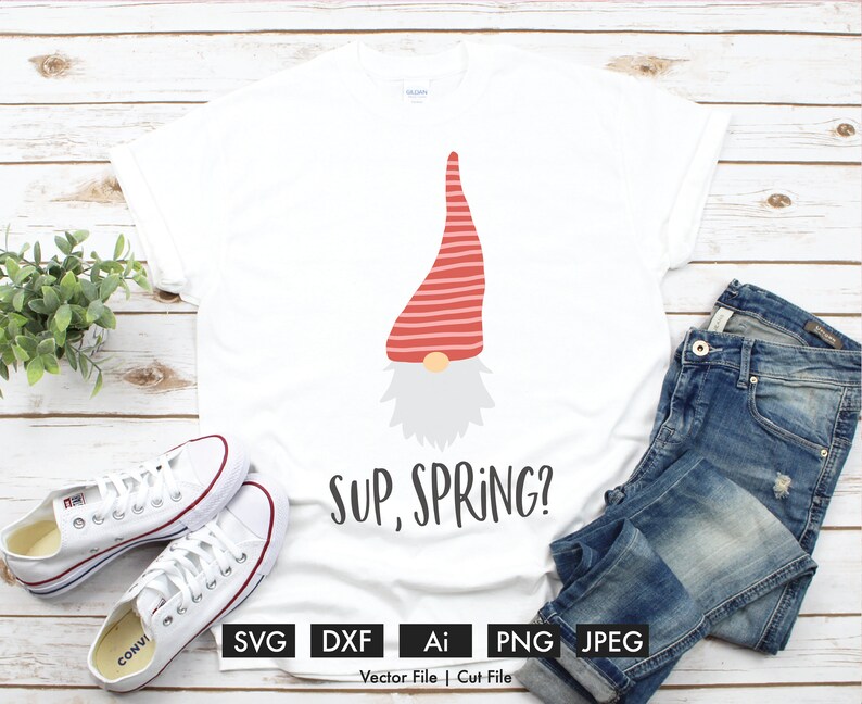 Download Vector Svg Sup Spring Gnome Digital Download Clip Art Silhouette Jpeg Garden Gnomes Cute Season Sublimation Cricut Cut File Png Clip Art Art Collectibles