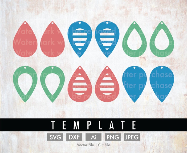 Download DIY 6 Drop Earrings Template Bundle Cricut Cut File | Etsy