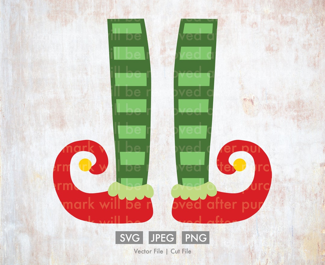 Elf Shoes Vector / Cut File Silhouette Cricut SVG PNG - Etsy