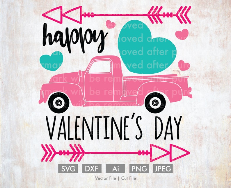 Download Silhouette Svg Png Cut Filevector Download Clip Art Happy Valentine S Day Old Truck Cricut Holidays Candy Arrows Hearts Clip Art Art Collectibles