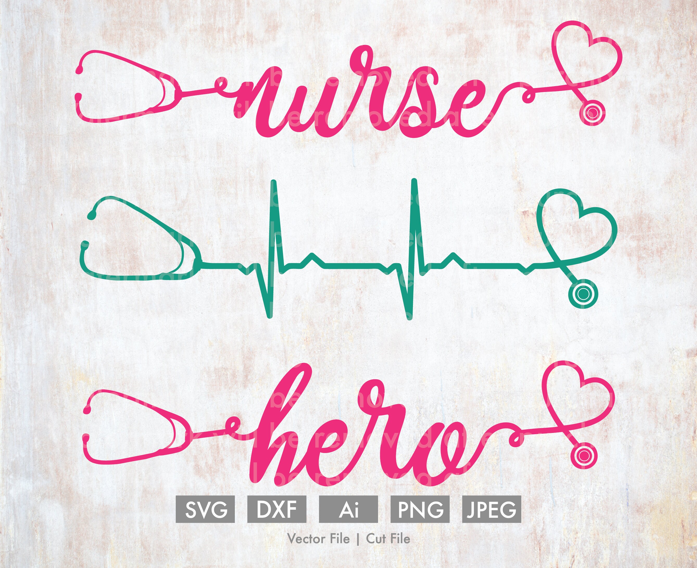 Download Nurse Hero Stethoscope svg Cut File/Vector Silhouette | Etsy
