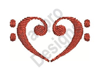 bass clef heart etsy