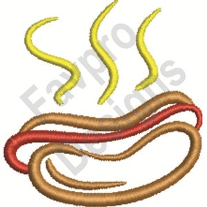 Hot Dog Outline - Machine Embroidery Design