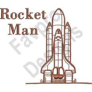 Rocket Man - Machine Embroidery Design