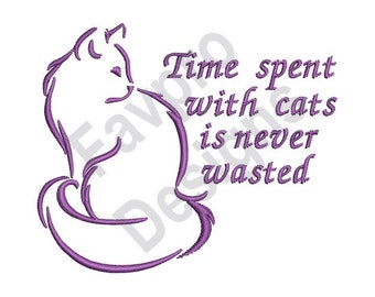 Cat Lovers Sayings - Diseño de bordado de máquina