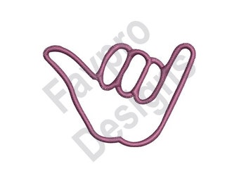 Surf Hand - Machine Embroidery Design