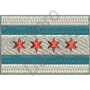 Chicago Flag - Machine Embroidery Design