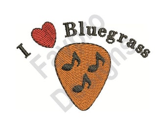 Love Bluegrass - Machine Embroidery Design